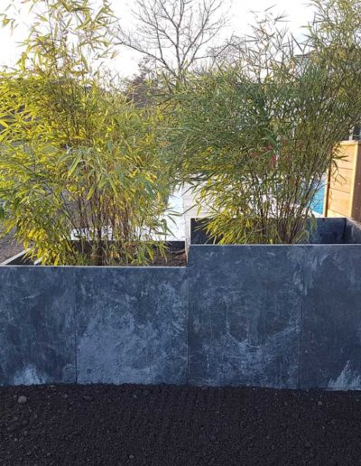 création de bacs en ardoise, et plantation de bambou, Cap'Paysages, paysagiste, La Brède, Audenge, bassin d'Arcachon