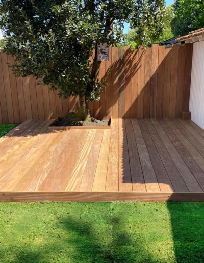 Cap'Paysages, paysagiste à La Brède et Audenge réalise de belles terrasses extérieures bois locaux et exotiques