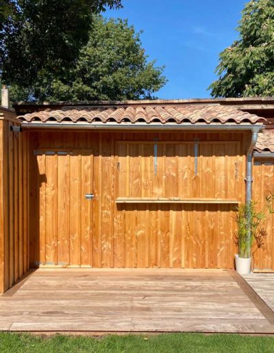 cabanon ossature bois par Cap'Paysages, paysagiste à Audenge et en Gironde